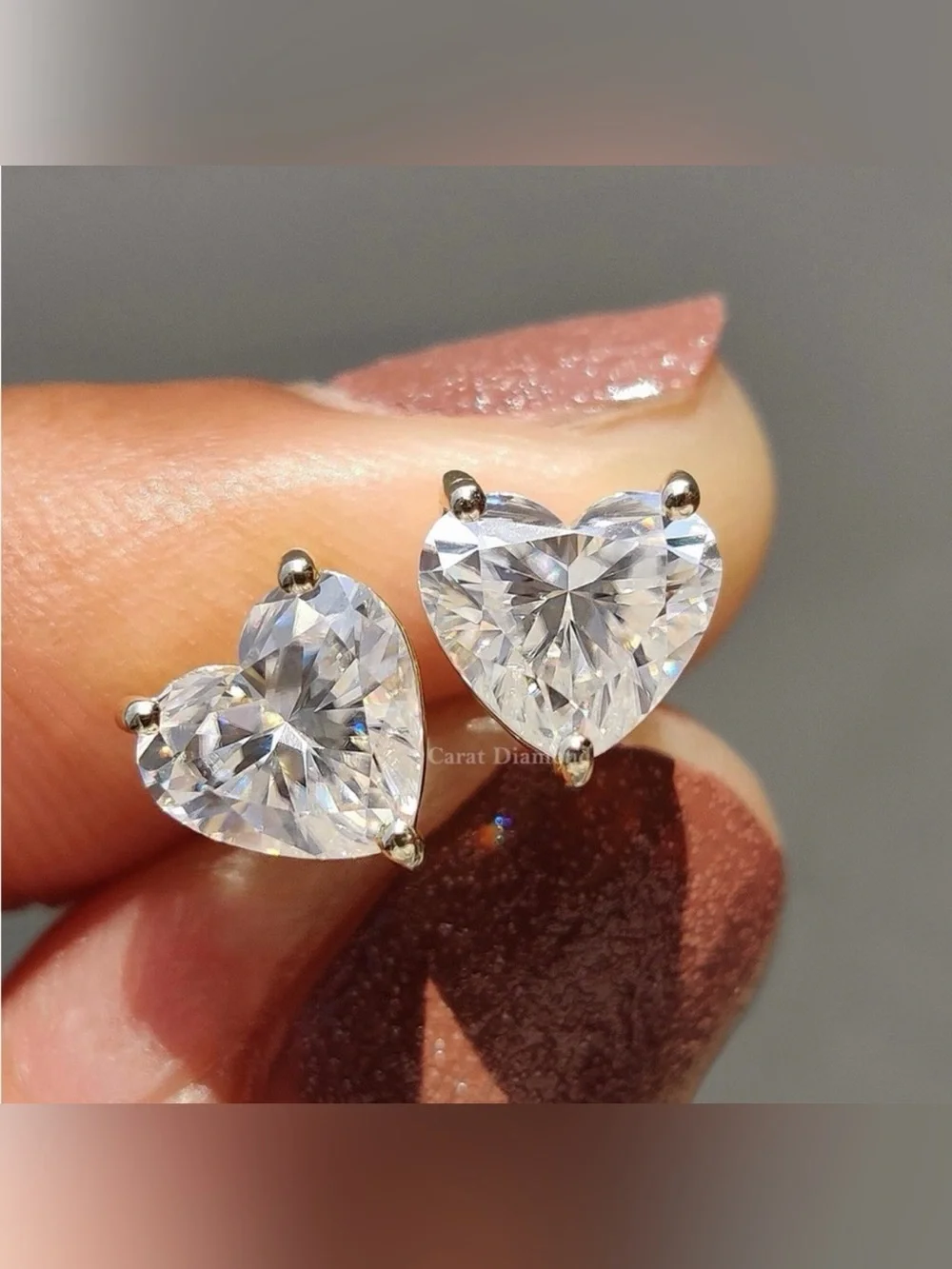 4CT 925 MOISSANITE STUDS